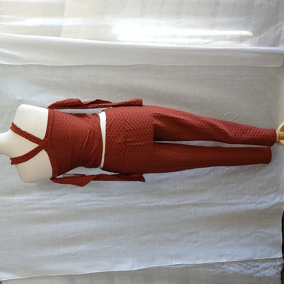 Brazilian leggings and crop jacket set size Xlarge Honeycomb style - Picture 5 of 14